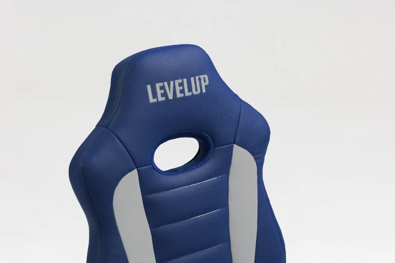 כיסא תלמיד ארגונומי לנוער בצבע כחול ואפור S301-BG מבית LEVEL UP