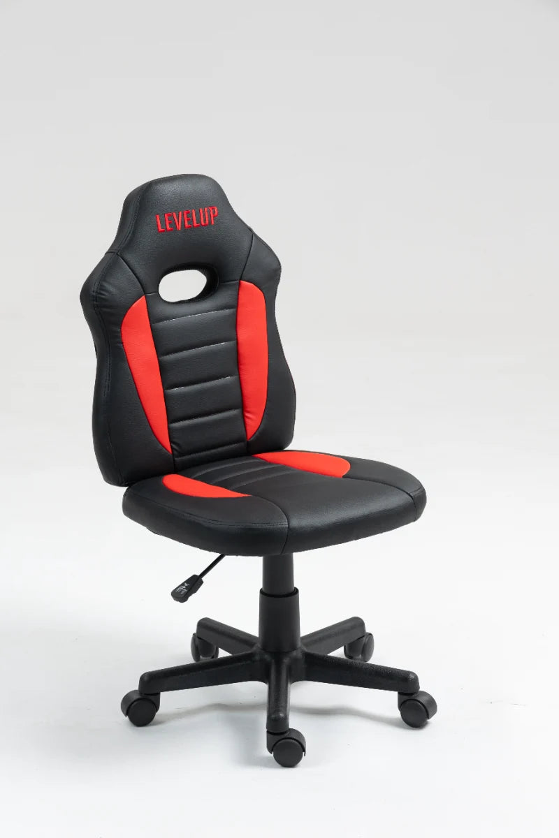 כיסא תלמיד ארגונומי לנוער בצבע שחור ואדום S301-BR מבית LEVEL UP