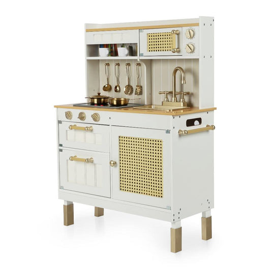 מטבח עץ אלקטרוני לילדים דגם פראג רטרו - עץ MDF איכותי