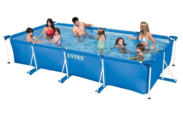 בריכת עמודים מלבנית כחולה 450X220X84 סמ 28273 מבית INTEX