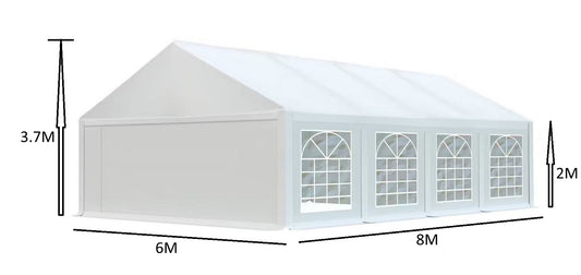 אוהל לאירועים 6X8 פרמיום PVC חזק במיוחד TENT-PRO