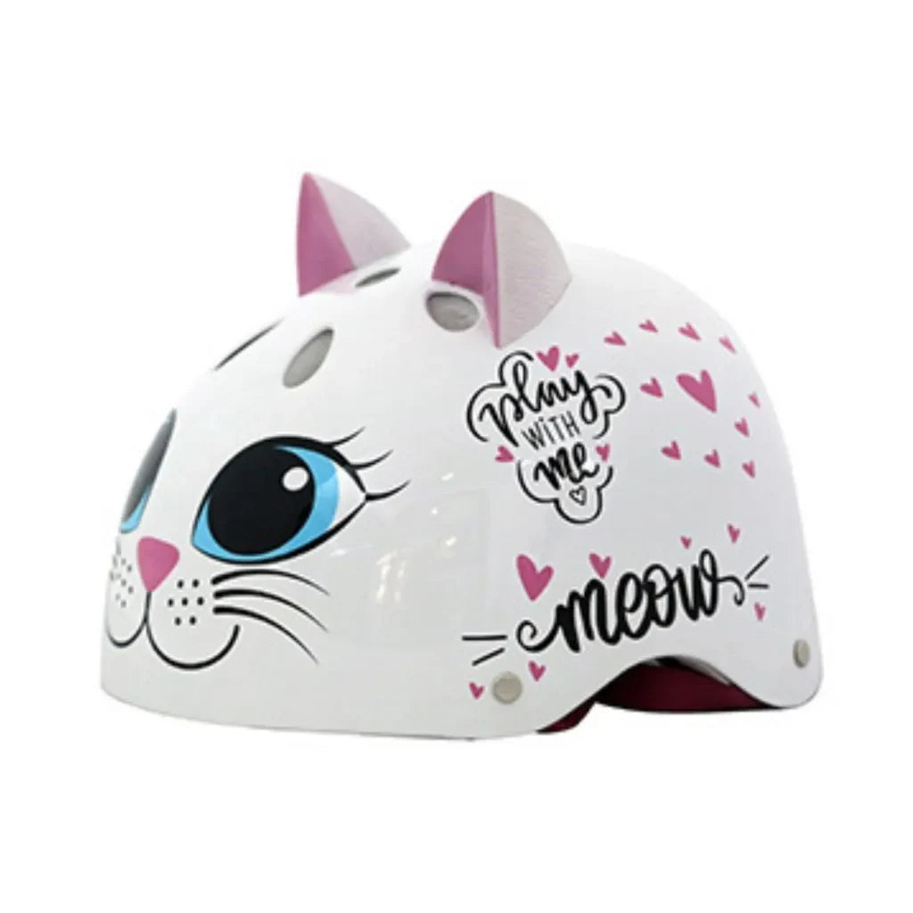 קסדה לילדים Kitty Cat חתול לבן מבריק SMALL 81394