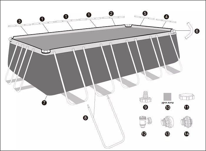 בריכת אולטרה steel pro max 640X274X132 5612B מבית BESTWAY