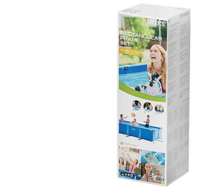 בריכת עמודים מלבנית כחולה 450X220X84 סמ 28273 מבית INTEX