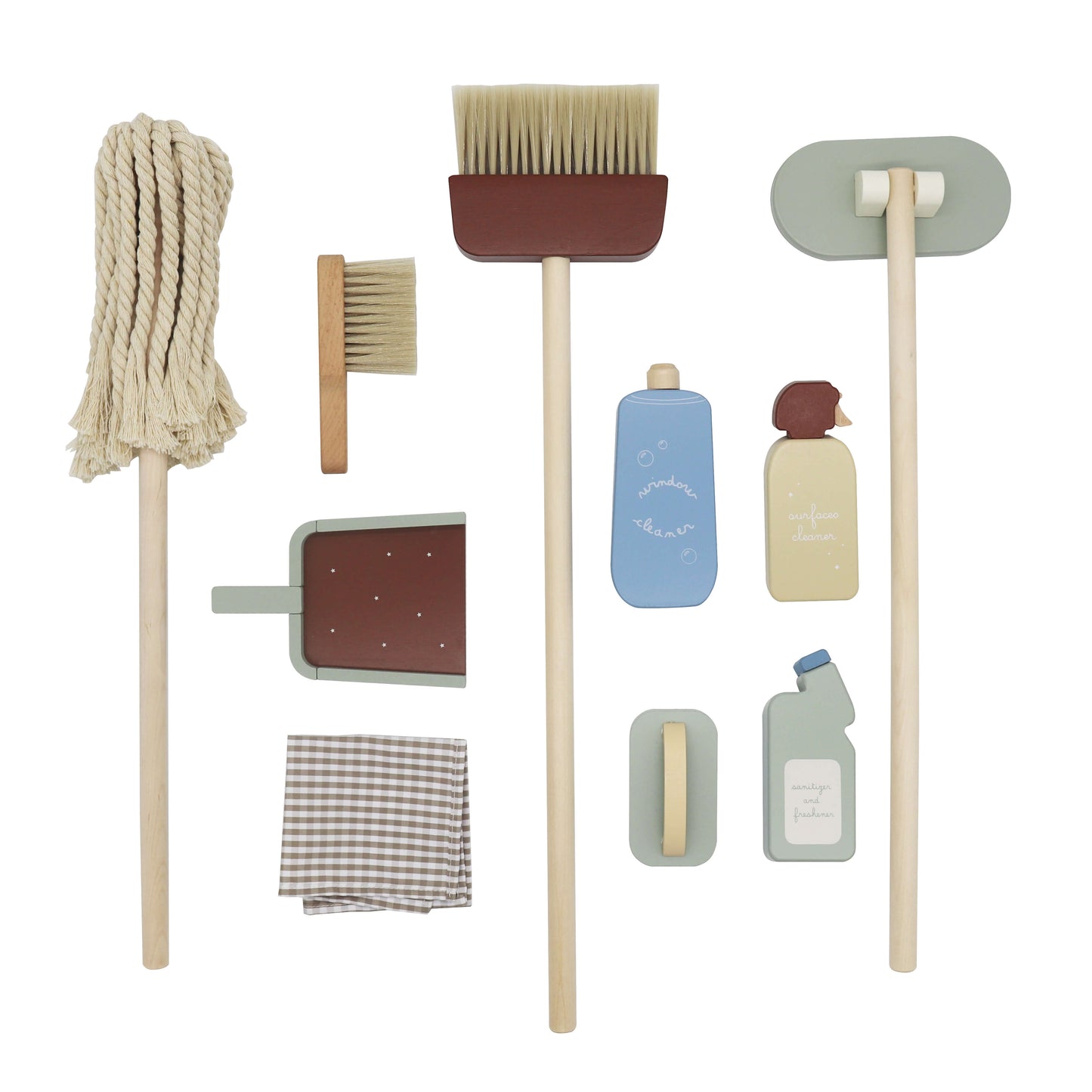 עגלת ניקיון לילדים מעץ MDF איכותי