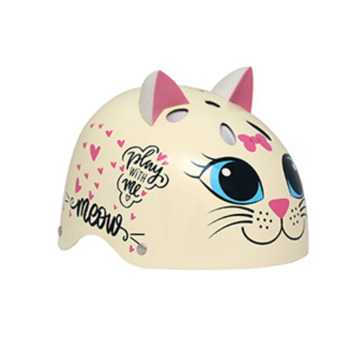 קסדה לילדים Kitty Cat חתול שמנת מבריק SMALL 80687