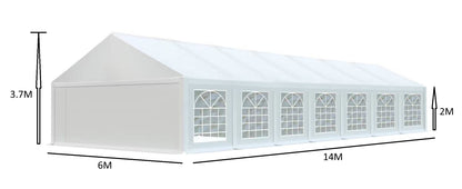 אוהל לאירועים 6X14 פרמיום PVC חזק במיוחד TENT-PRO