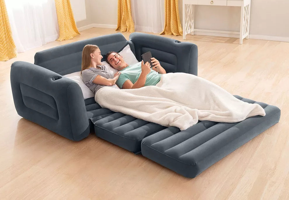 ספה מתנפחת נפתחת למיטה זוגית 203X231 סמ 66552 מבית INTEX