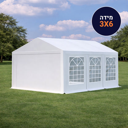 אוהל לאירועים 3X6 פרמיום PVC חזק במיוחד TENT-PRO