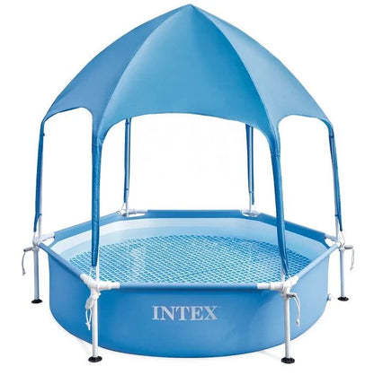 בריכת עמודים עגולה עם גגון 183X38 28209 מבית INTEX
