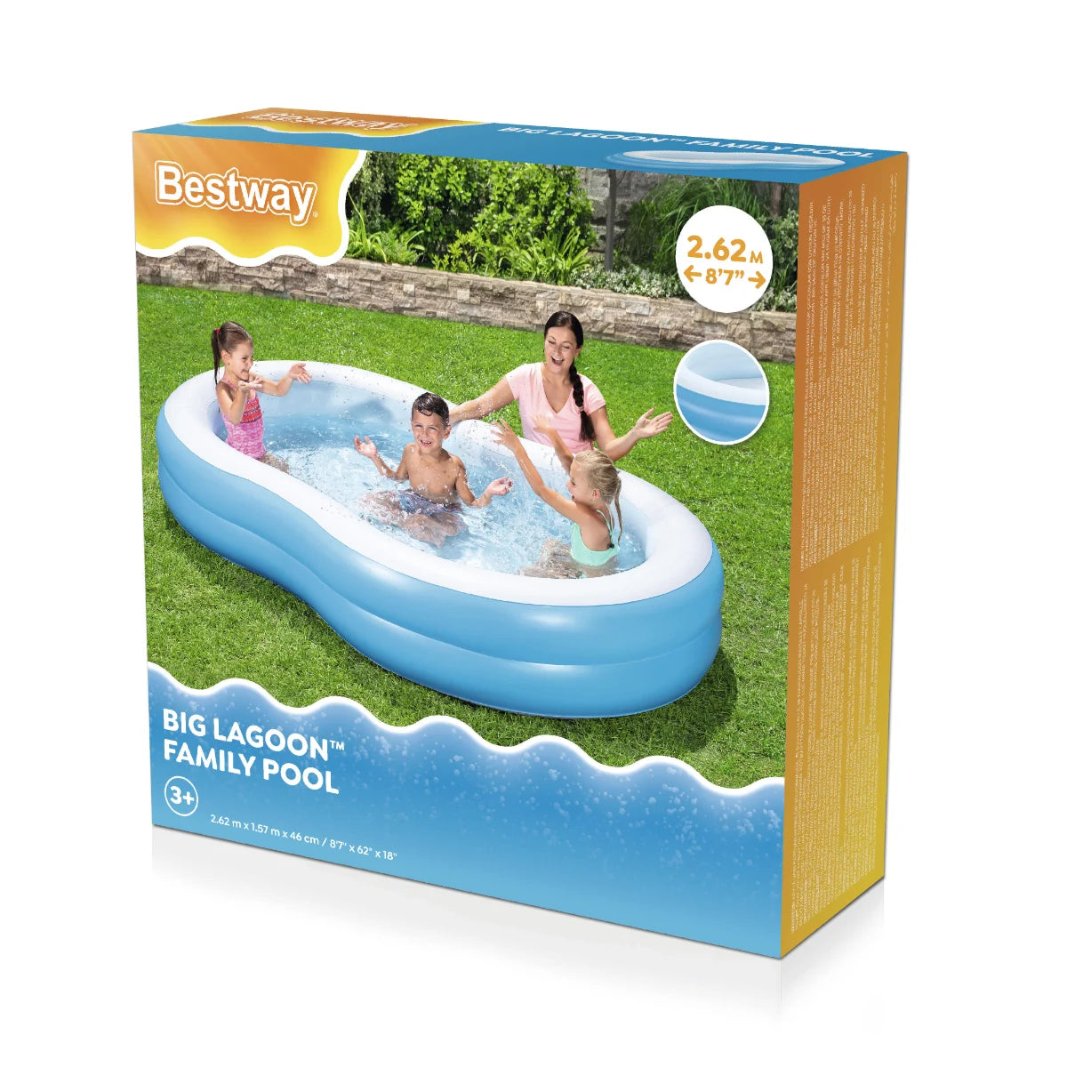 בריכה משפחתית כחולה קלאסית 262X157X46 סמ 54117 מבית BESTWAY
