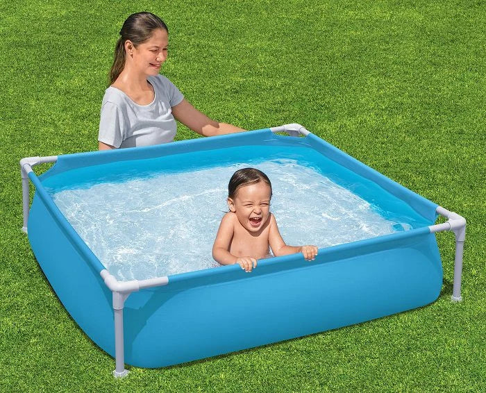 בריכת עמודים מסגרת ריבועית 122X122X30.5סמ 56217 מבית BESTWAY
