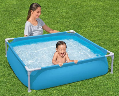 בריכת עמודים מסגרת ריבועית 122X122X30.5סמ 56217 מבית BESTWAY