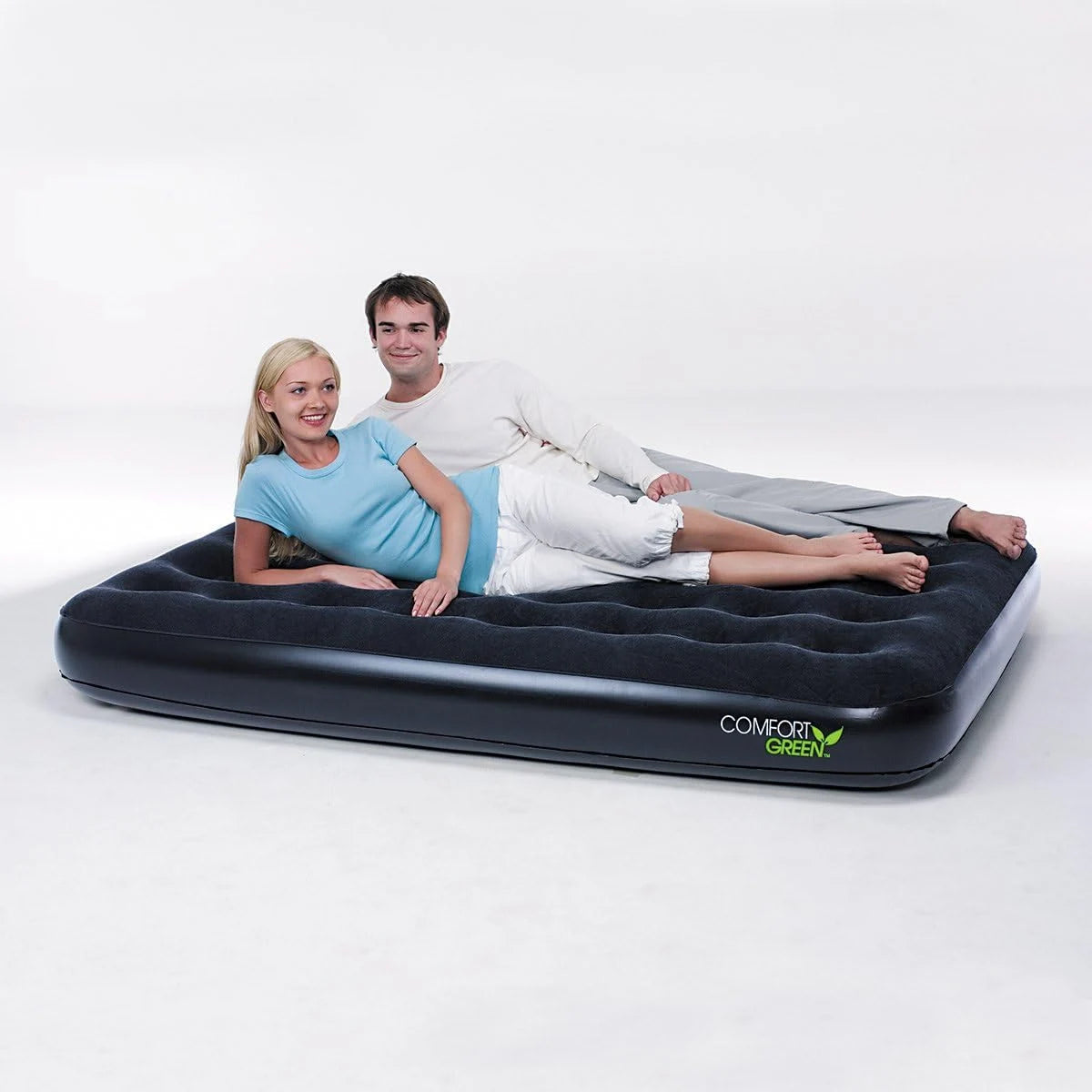 מזרן קטיפה זוגי מתנפח 91X137X22 Comfort Green סמ 67380 מבית Bestway