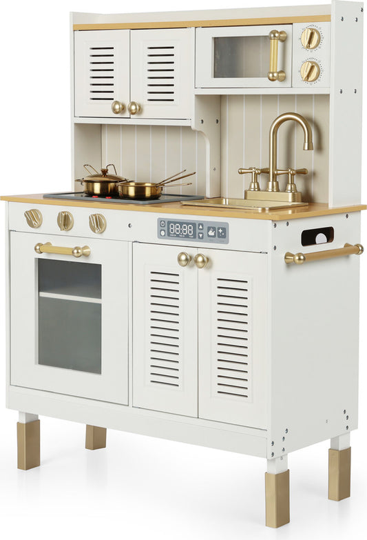 מטבח עץ אלקטרוני לילדים דגם מונקו חדש - עץ MDF איכותי