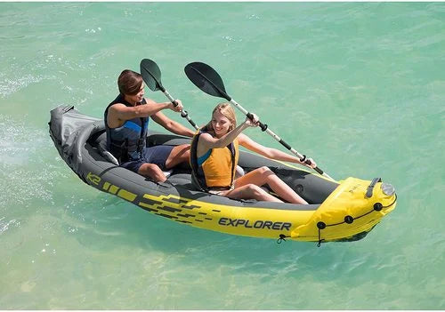 קיאק מתנפח Explorer K2 לזוג כולל משוטים משאבה ותיק אחסון ‎312×91‎ ס״מ | INTEX | מק״ט ‎68307‎ |