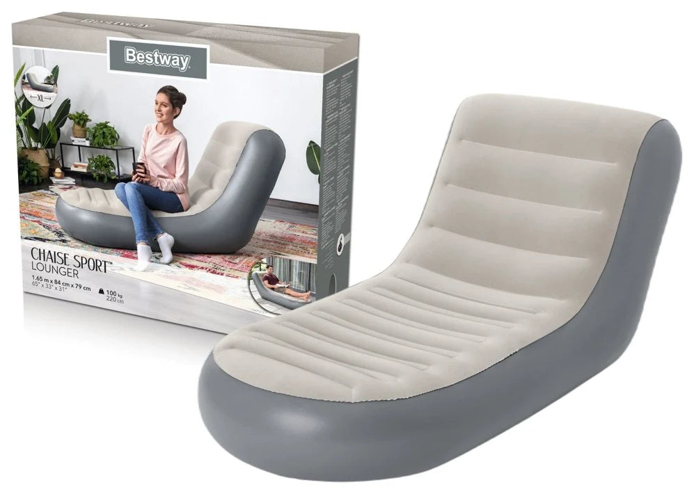 מיטת שיזוף מתנפחת אפורה 75064 מבית Bestway
