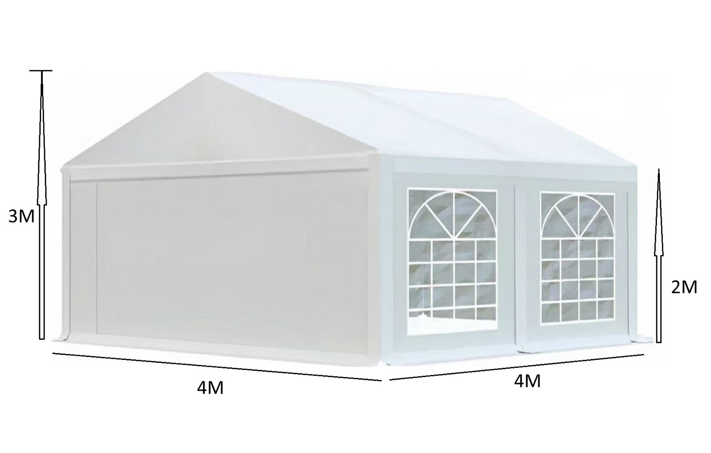 אוהל לאירועים 4X4 פרמיום PVC חזק במיוחד TENT-PRO