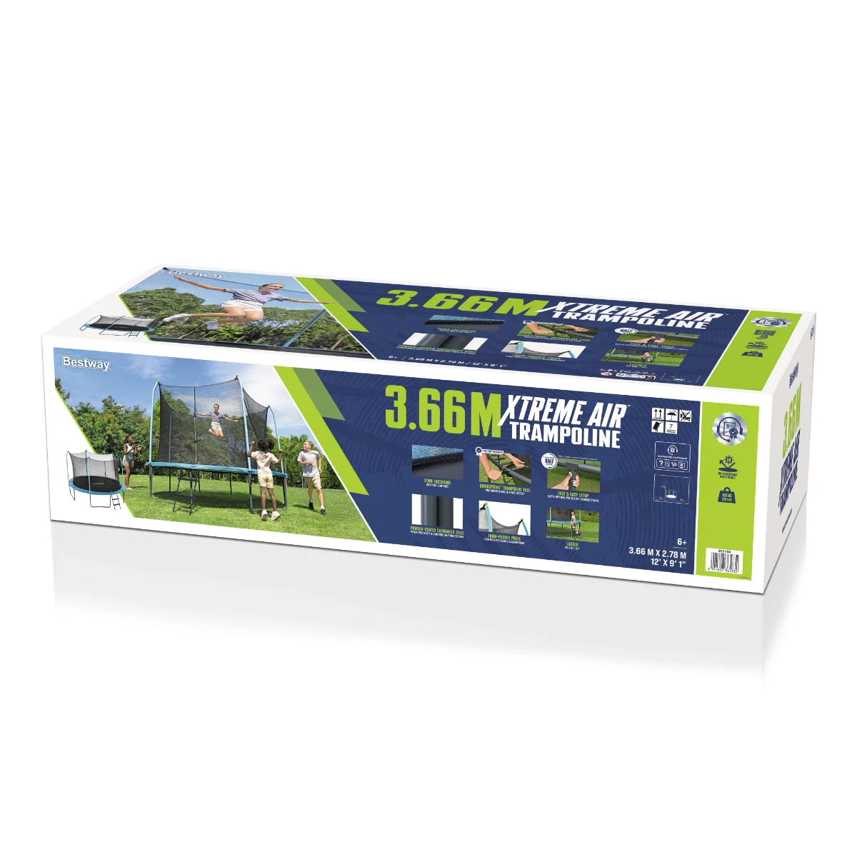 טרמפולינה פלוס סולם 12 פיט 3.66X2.78 סמ 59104 מבית Bestway