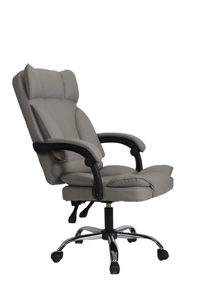 כיסא מנהלים ארגונומי יוקרתי עם ידיות בצבע אפור 809-1GRAY מבית LEVEL UP