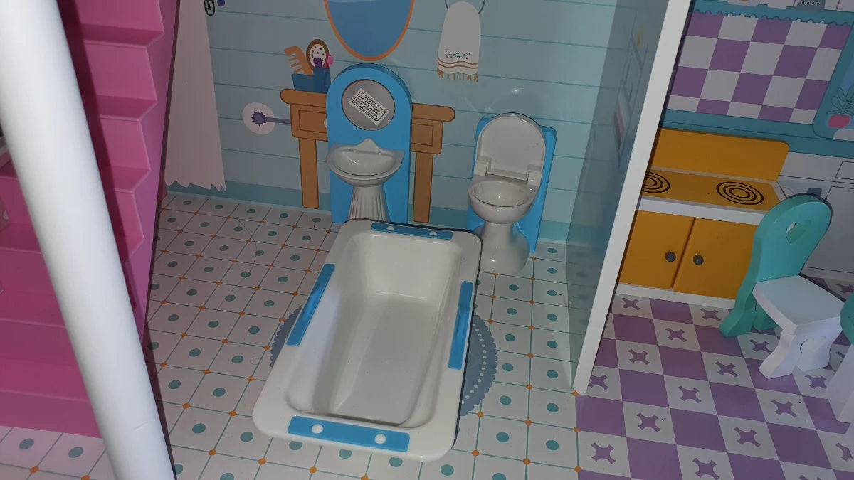 בית בובות מעץ לילדים ענת W06A379 מאת בית העץ