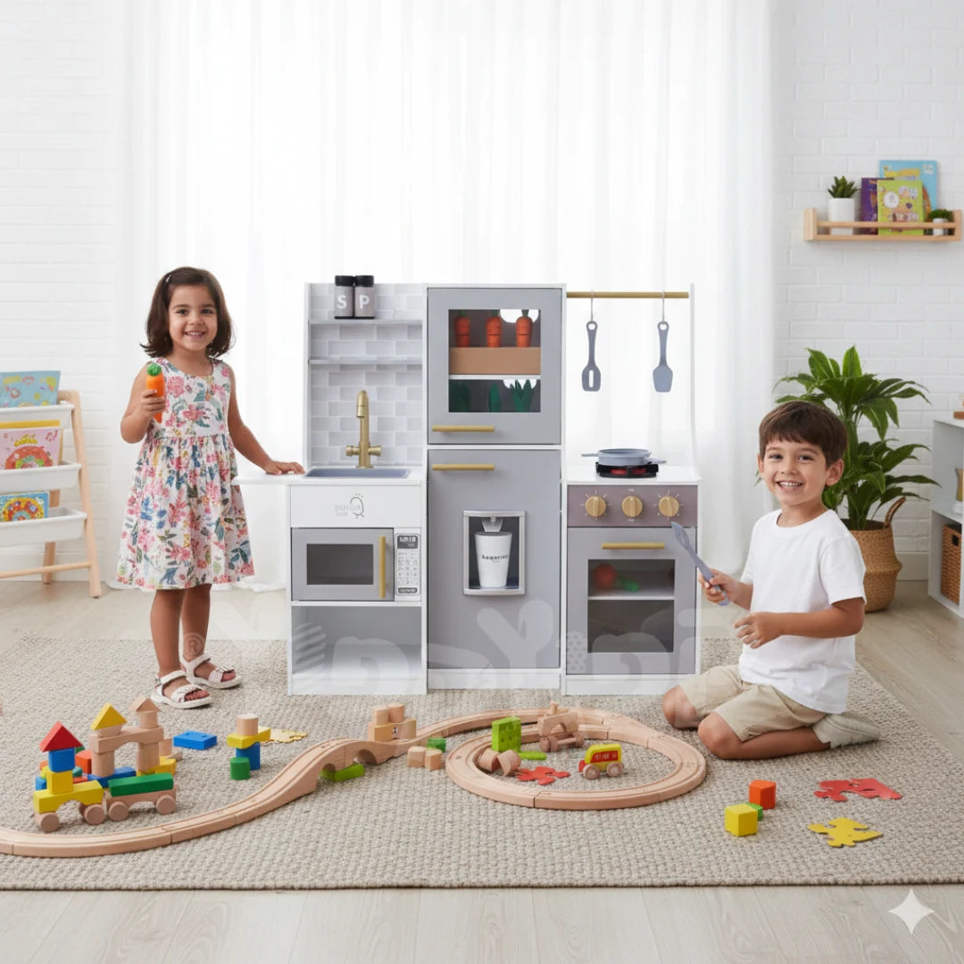 מטבח גילי מעץ לילדים W10C842 מבית בית העץ