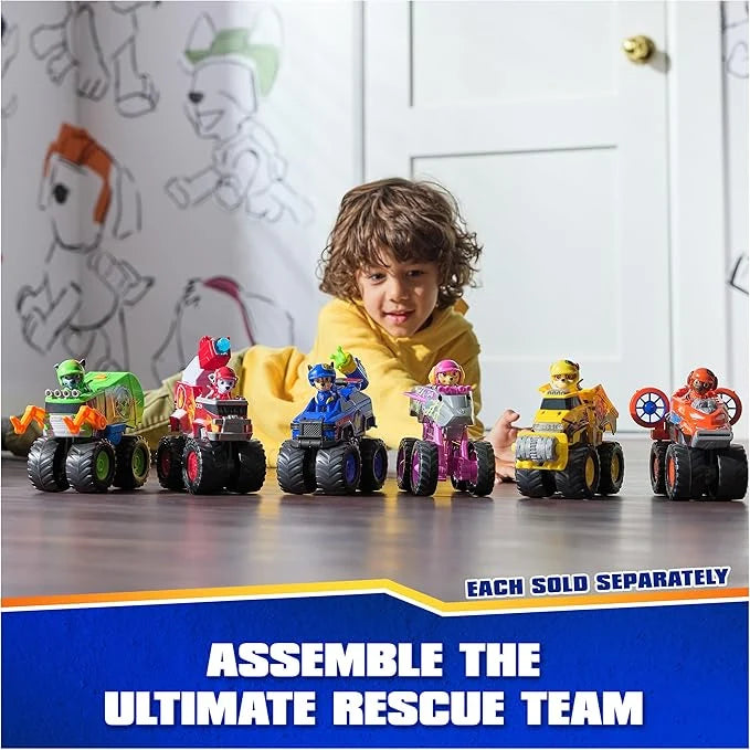 רכב הצלה גלגלי ענק ורוד משנה צורה לרחפת כולל דמות של סקיי 5461HP מבית מפרץ ההרפתקאות