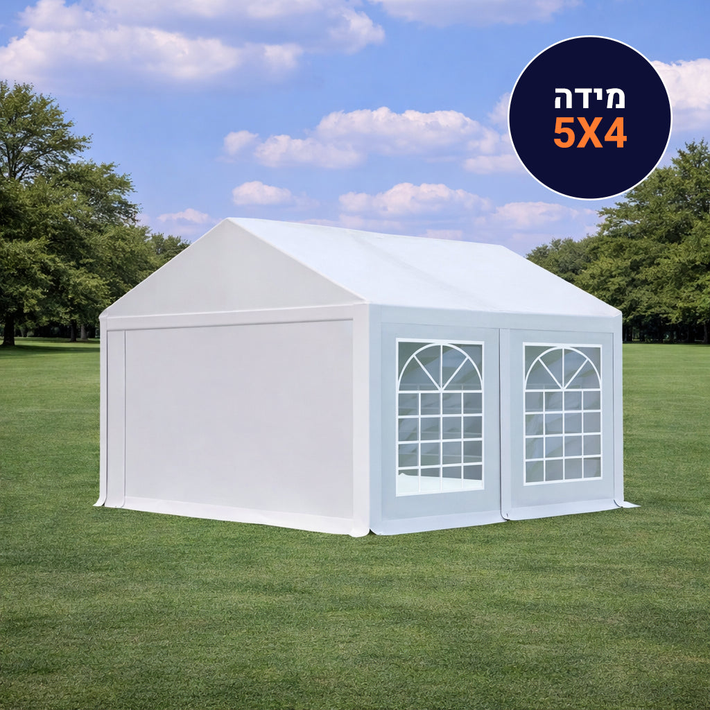 אוהל לאירועים 5X4 פרמיום PVC חזק במיוחד TENT-PRO
