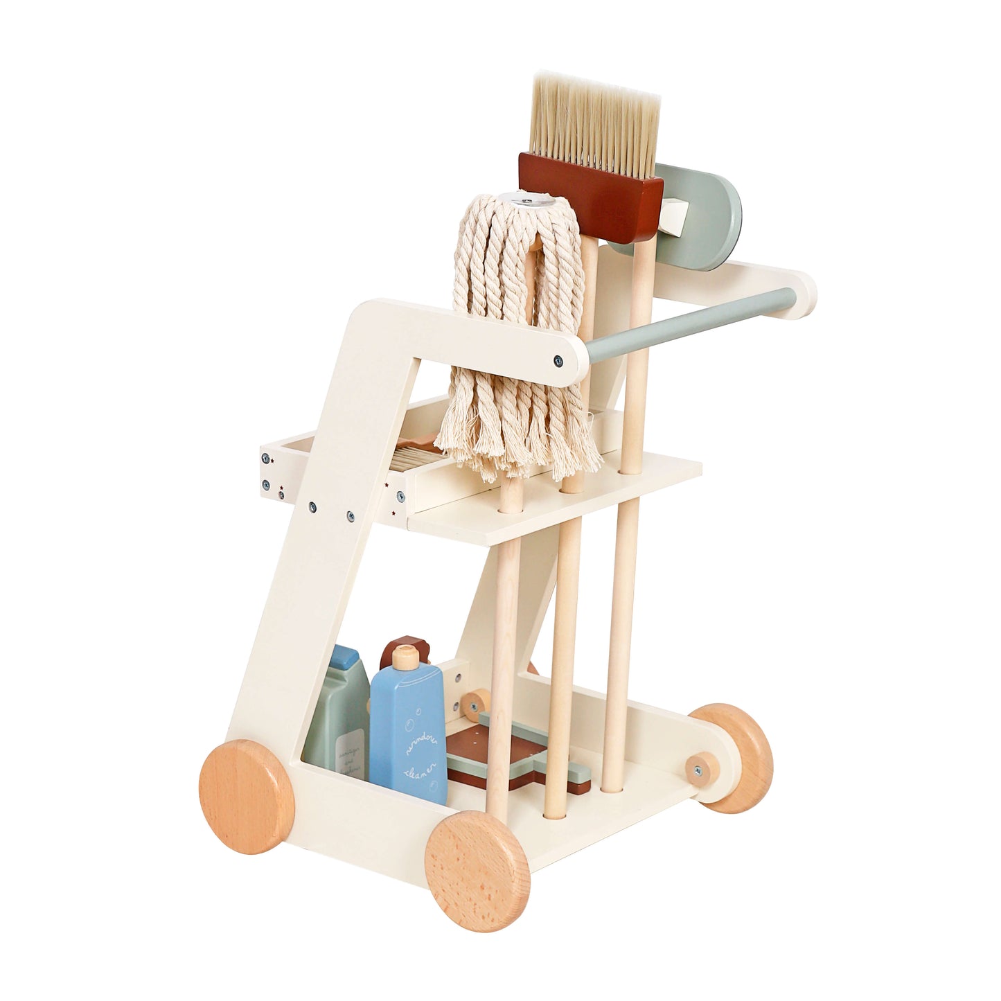 עגלת ניקיון לילדים מעץ MDF איכותי