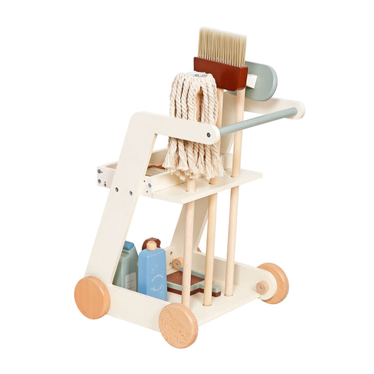 עגלת ניקיון לילדים מעץ MDF איכותי