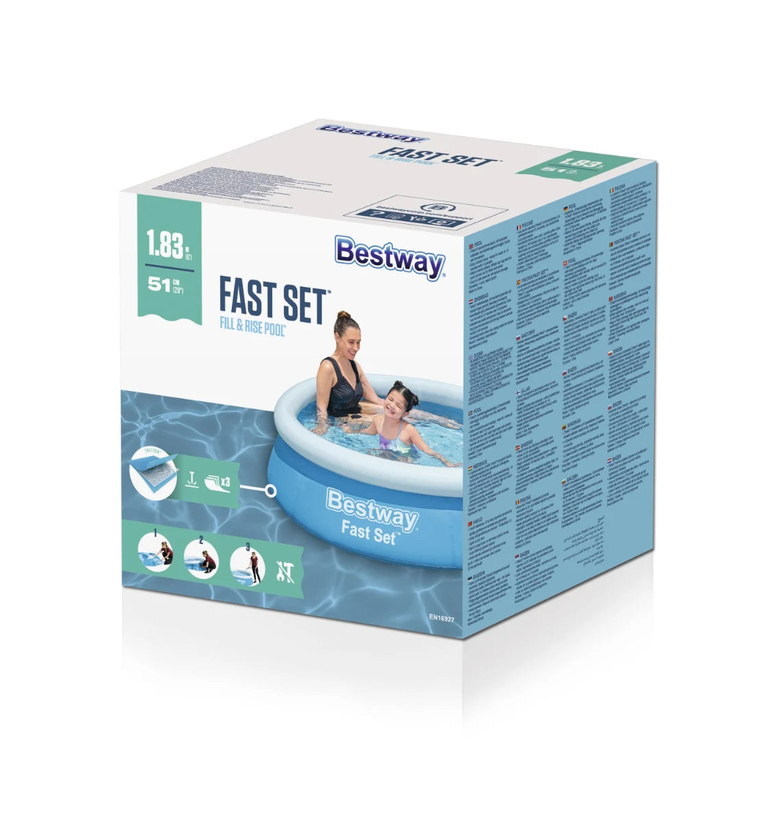 בריכה משפחתית עגולה 183X51סמ FAST 57392 מבית BESTWAY