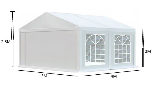 אוהל לאירועים 3X4 פרמיום PVC חזק במיוחד TENT-PRO