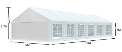 אוהל לאירועים 6X12 פרמיום PVC חזק במיוחד TENT-PRO