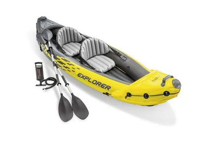קיאק מתנפח Explorer K2 לזוג כולל משוטים משאבה ותיק אחסון ‎312×91‎ ס״מ | INTEX | מק״ט ‎68307‎ |