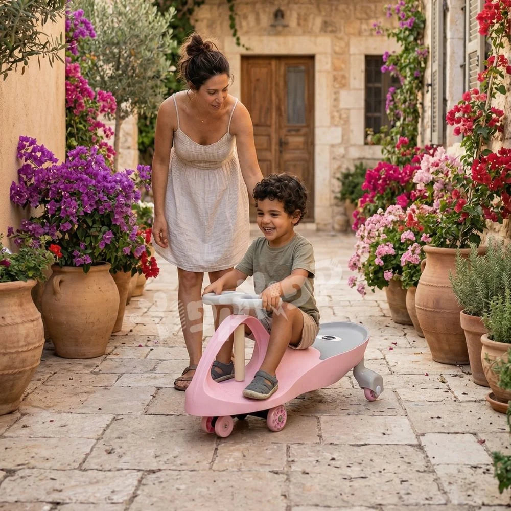 בימבה כוכב וינטג ורוד עם גלגלי סיליקון STARBIMBAVIN1 מבית Retro Line