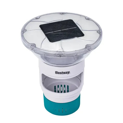 מצוף מינון כלור סולארי BESTWAY SolarGlow™ עם תאורת LED צבעונית | מק״ט ‎58943‎ | כולל שלט