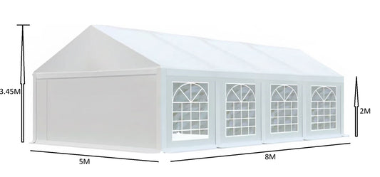 אוהל לאירועים 5X8 פרמיום PVC חזק במיוחד TENT-PRO