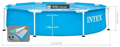 בריכת עמודים עגולה Metal Frame 244X51 28205 מבית INTEX