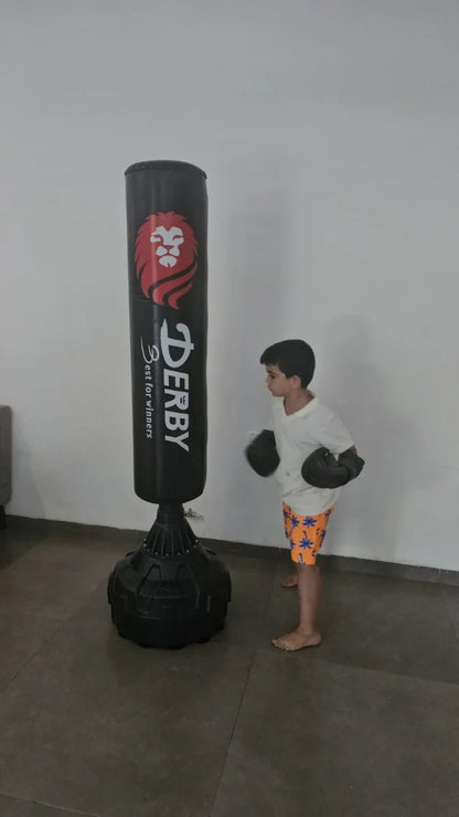שק אגרוף עומד סינתטי עם מילוי בד 180X30 ס"מ מבית DERBY