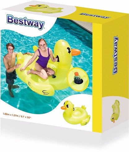 ברווז צף לבריכה עם ידיות אחיזה 186X127 סמ 41106 מבית Bestway
