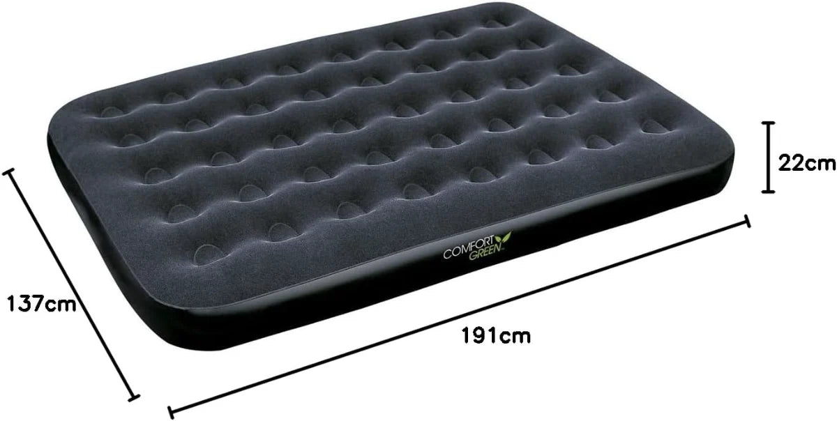מזרן קטיפה זוגי מתנפח 91X137X22 Comfort Green סמ 67380 מבית Bestway