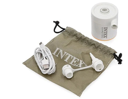 משאבת ניפוח אוויר חשמלית USB לבנה 66616 מבית INTEX