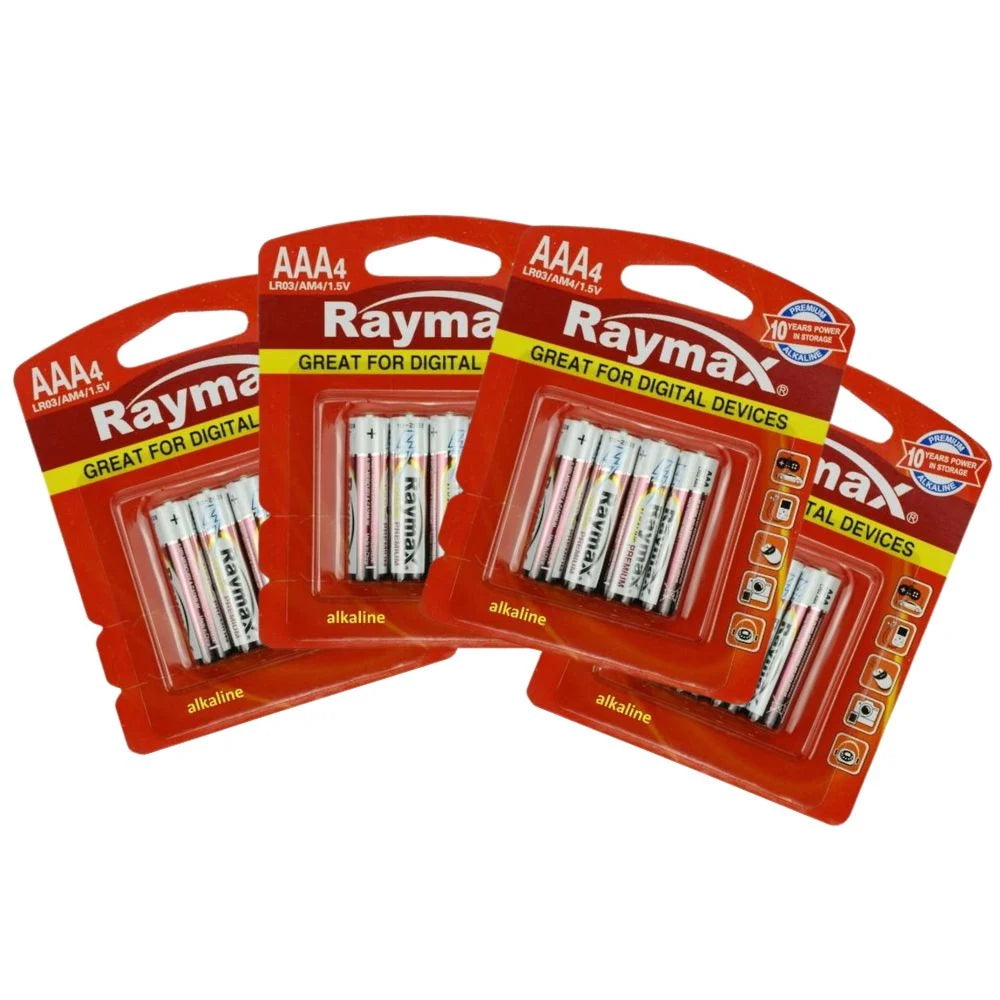 מארז 48 סוללות AAA אלקליין 19004110SET12 מבית RAYMAX