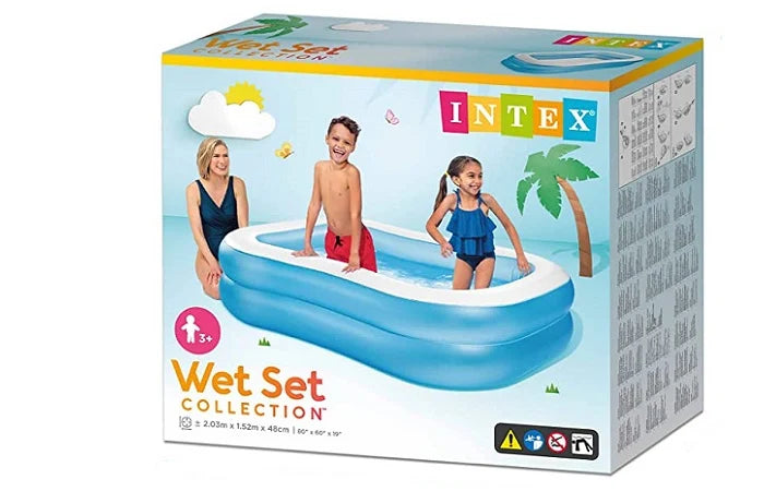 בריכה מתנפחת לילדים מלבנית 203X152X48 סמ 57180 מבית INTEX