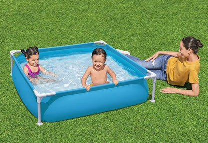 בריכת עמודים מסגרת ריבועית 122X122X30.5סמ 56217 מבית BESTWAY