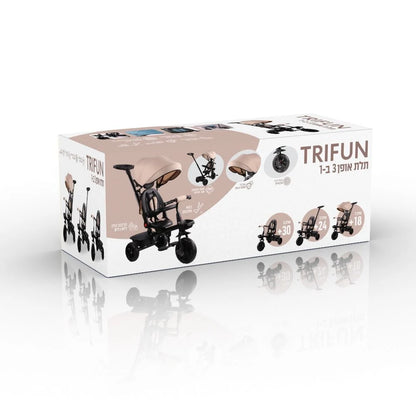 תלת אופן עם מושב דו-כיווני בצבע אופוויט 3 ב-1 TRIFUNBW מבית TRIFUN