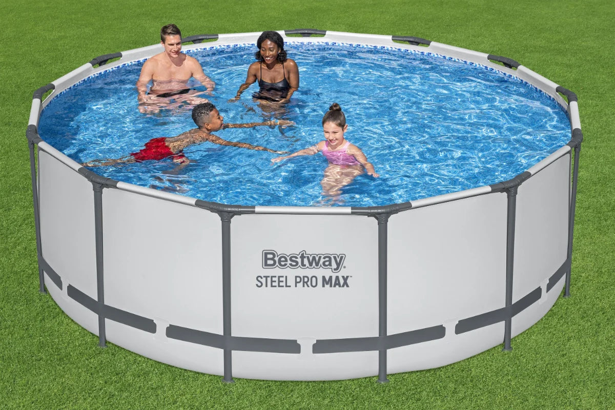 בריכת אולטרה עגולה אפורה 427X122 סמ MAX 5612X מבית BESTWAY