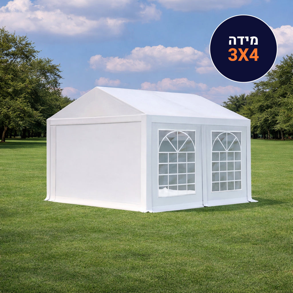 אוהל לאירועים 3X4 פרמיום PVC חזק במיוחד TENT-PRO