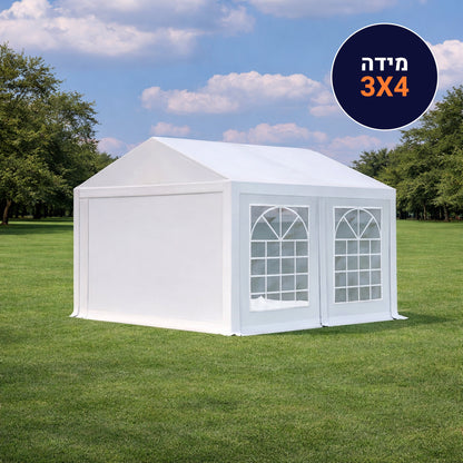 אוהל לאירועים 3X4 פרמיום PVC חזק במיוחד TENT-PRO