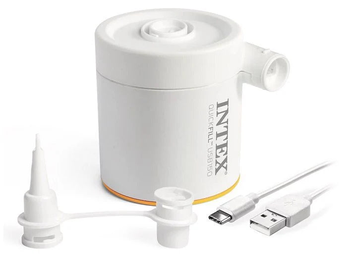 משאבת ניפוח אוויר חשמלית USB לבנה 66616 מבית INTEX